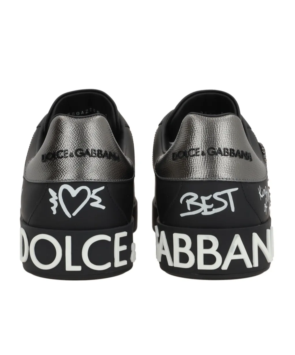 Graffiti Printed Low-Top Sneakers