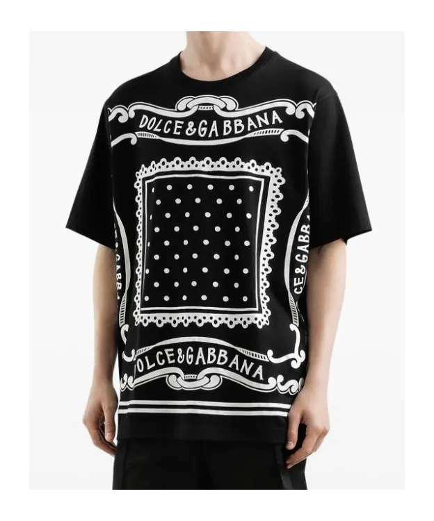 Bandanna Printed Crewneck T-Shirt