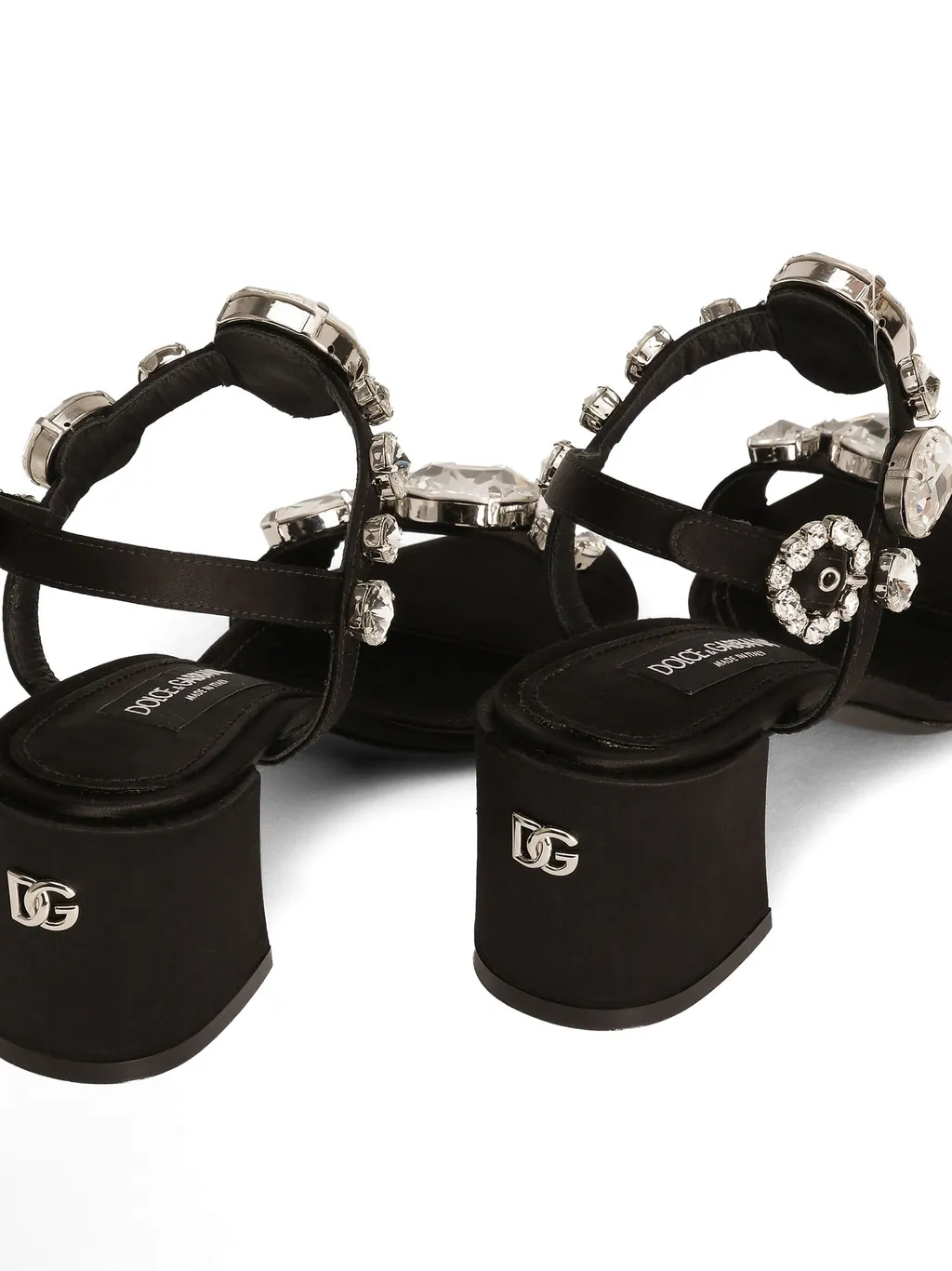 Gemstone Embellishment Heeled Sandals