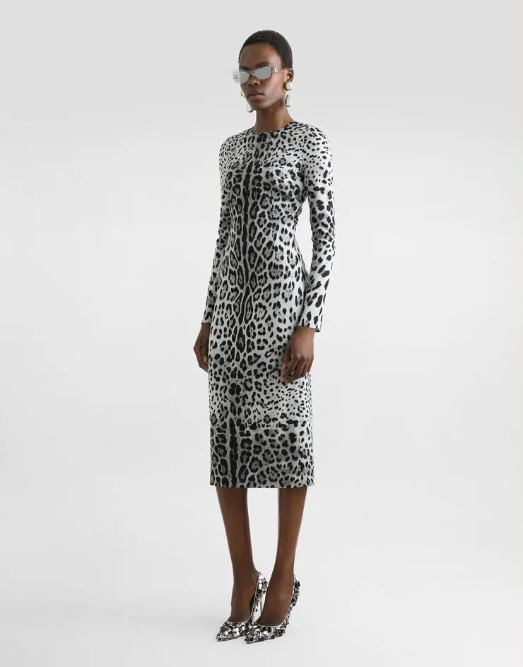 Animal Printed Midi Dress