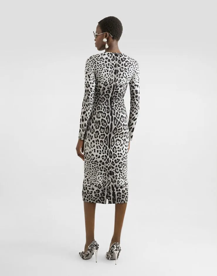 Animal Printed Midi Dress