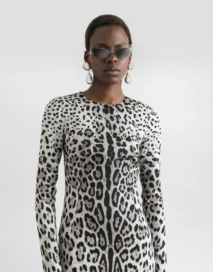 Animal Printed Midi Dress