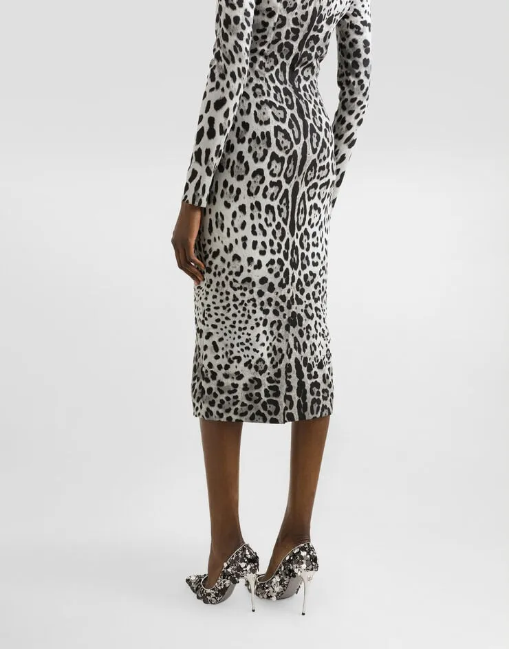 Animal Printed Midi Dress