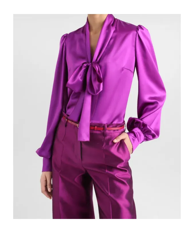 Pussybow-Collar Shirt