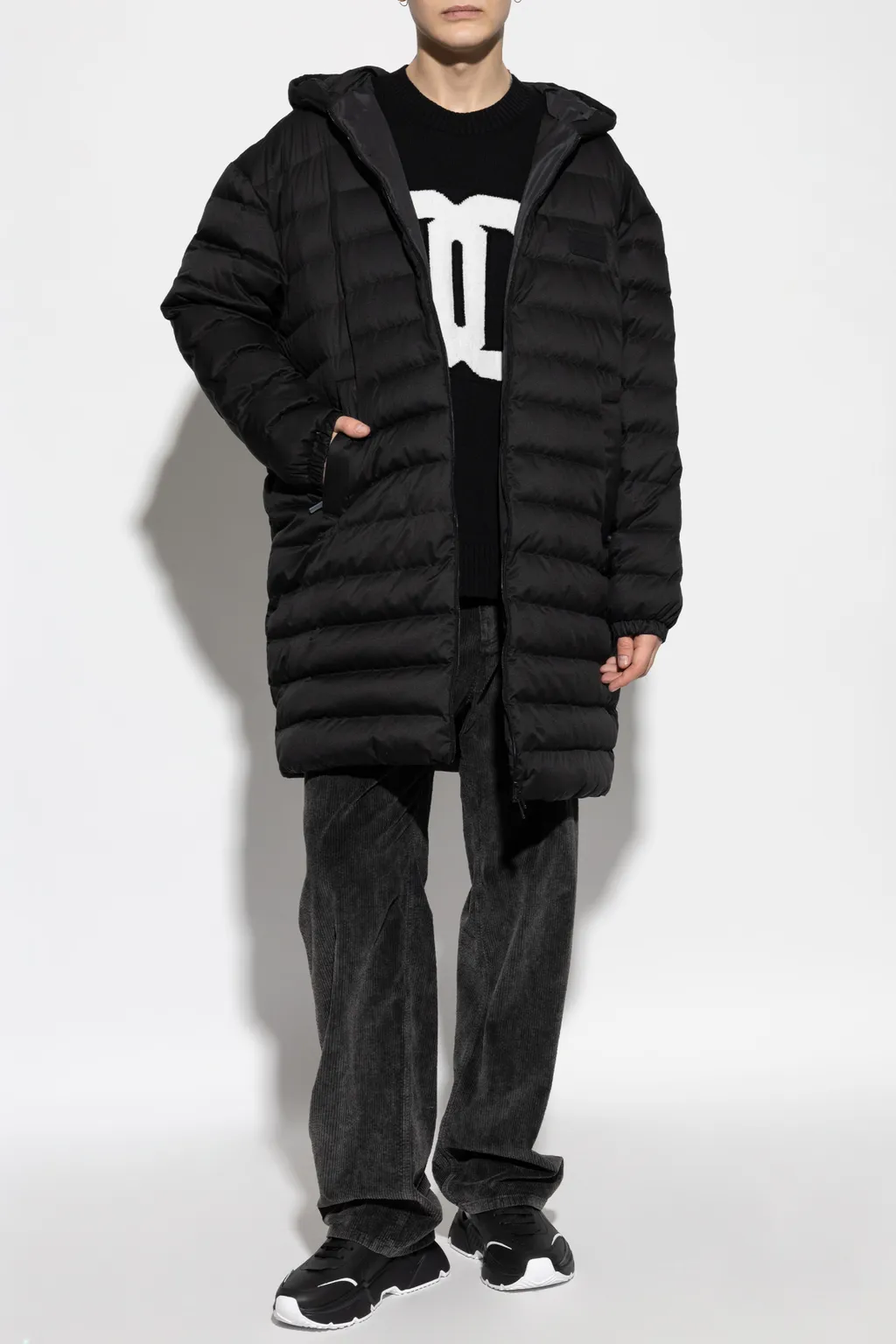 Logo Patch Quilted Down Coat