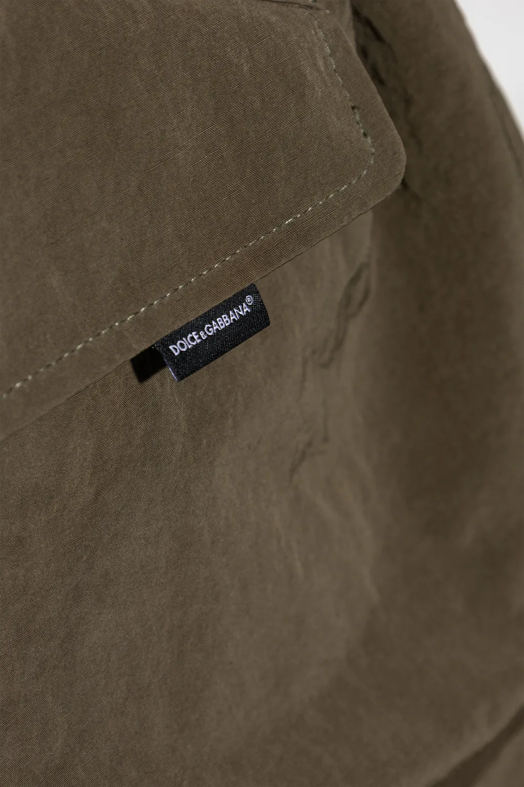 Logo Tag Drawstring Hooded Parka