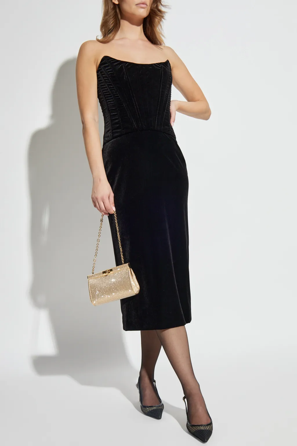 Sleeveless Velvet Dress