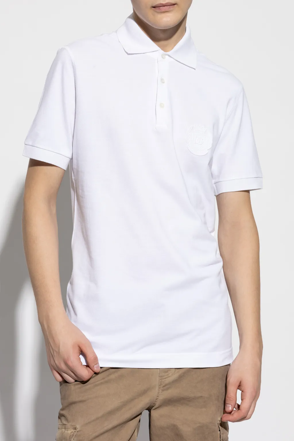 Dg Logo Embroidered Polo Shirt
