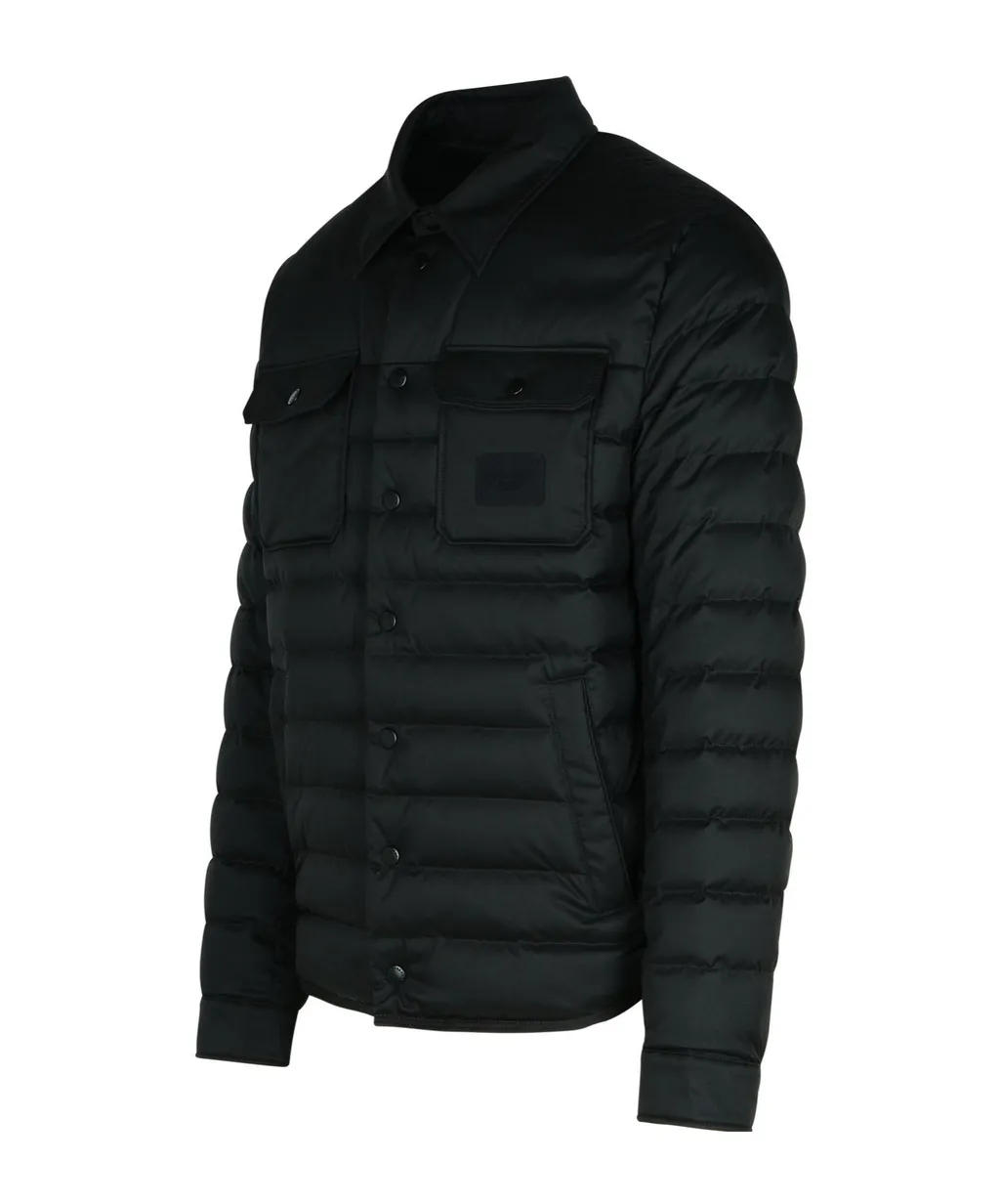 Logo Patch Quilted Down Jacket