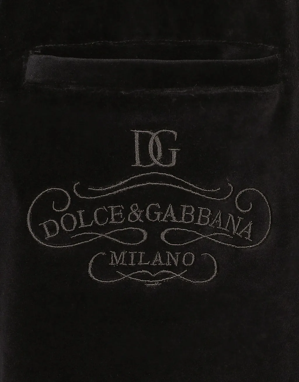 Dg Logo Embroidered Chenille Jogging Pants