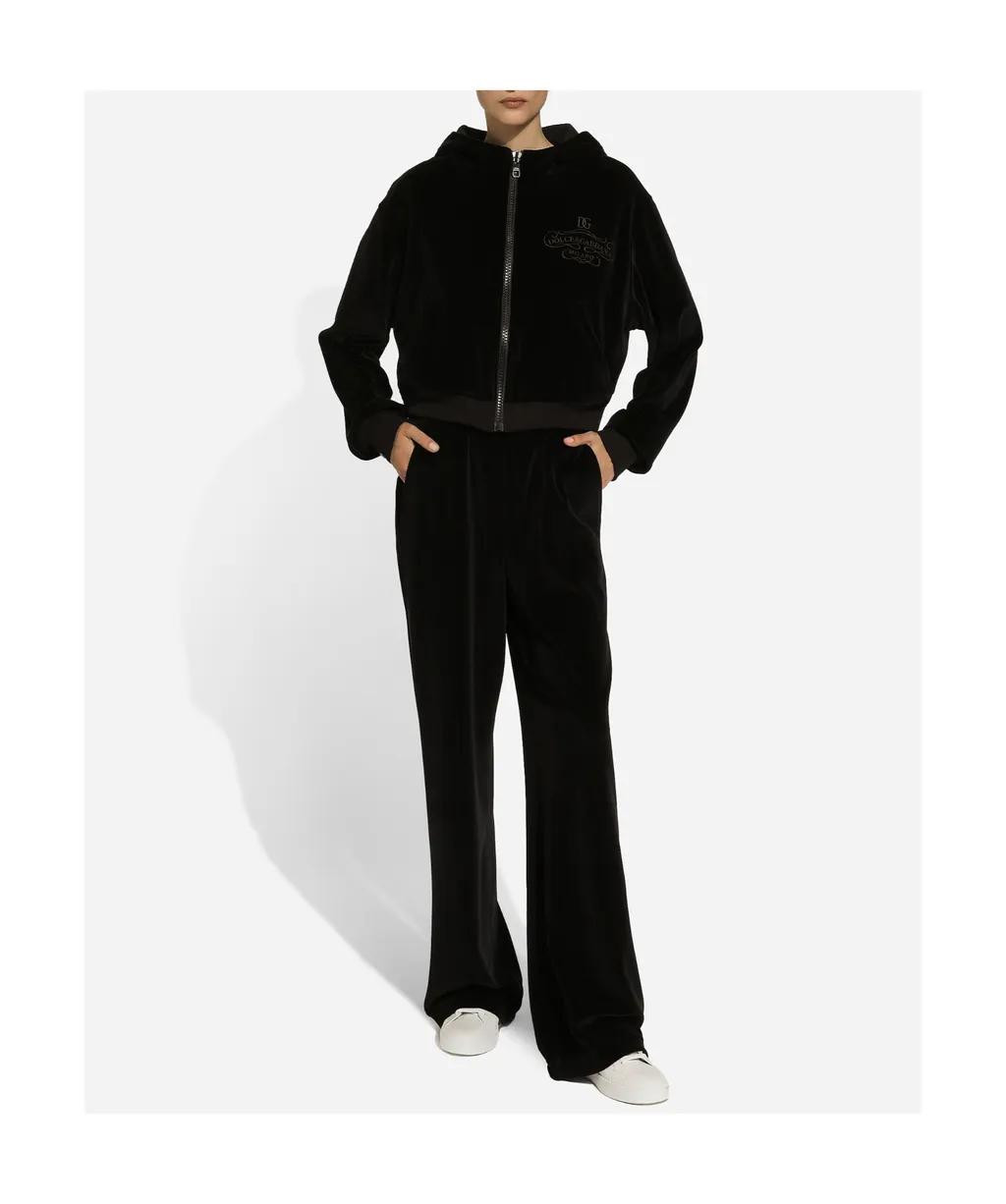 Dg Logo Embroidered Chenille Jogging Pants
