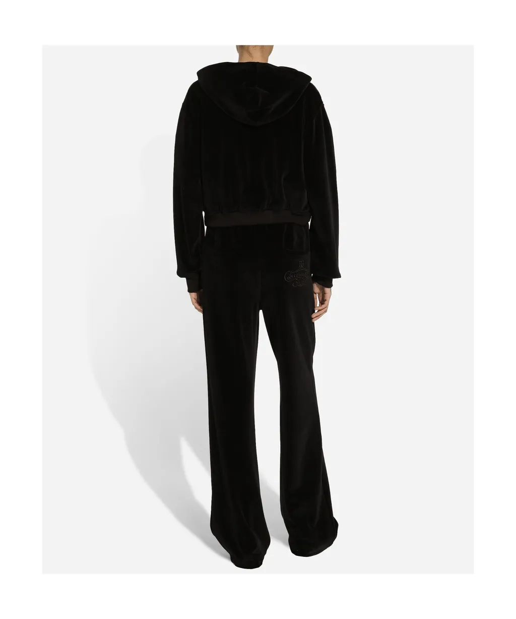 Dg Logo Embroidered Chenille Jogging Pants