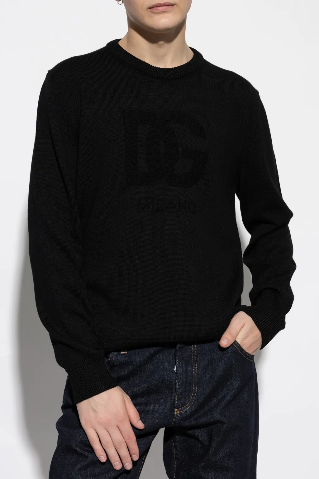 Dg Logo Detailed Crewneck Jumper