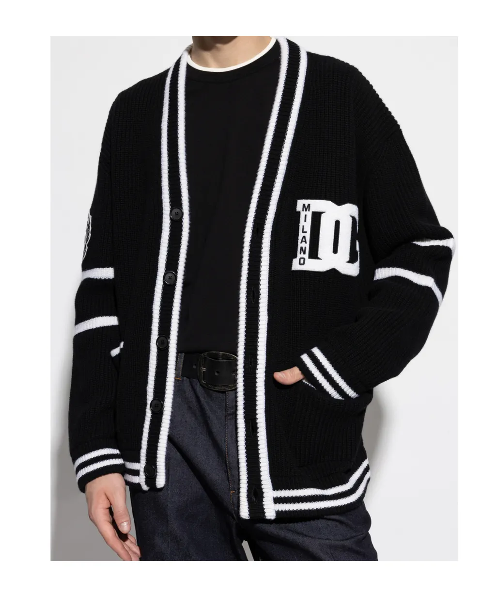 Dg Logo Embroidered Cardigan