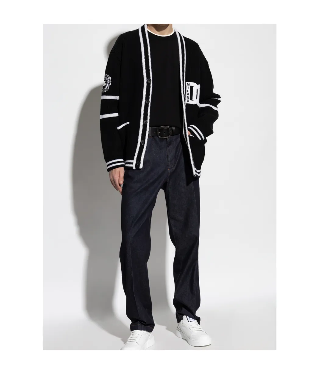 Dg Logo Embroidered Cardigan