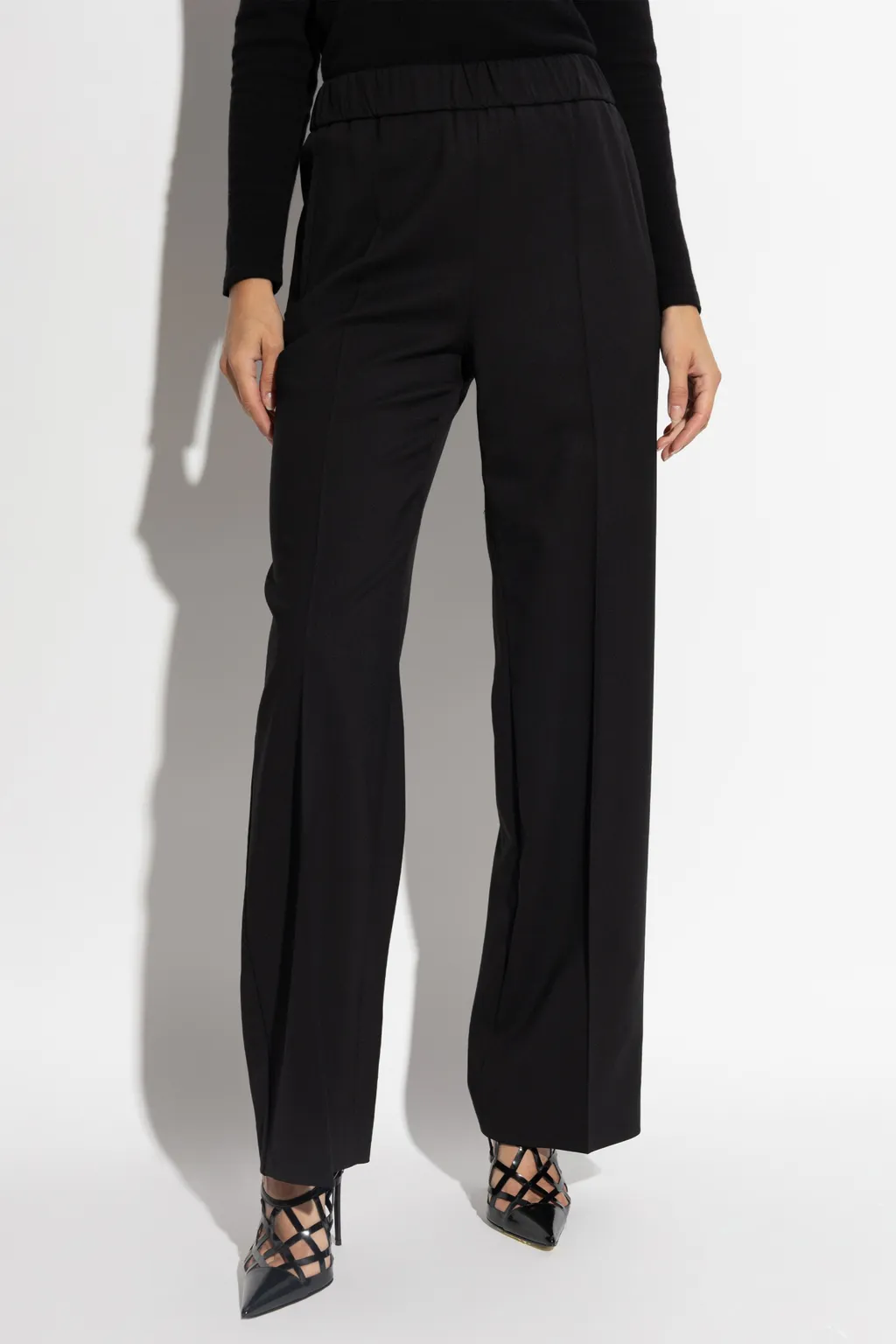 Flared Stretch Twill Pants