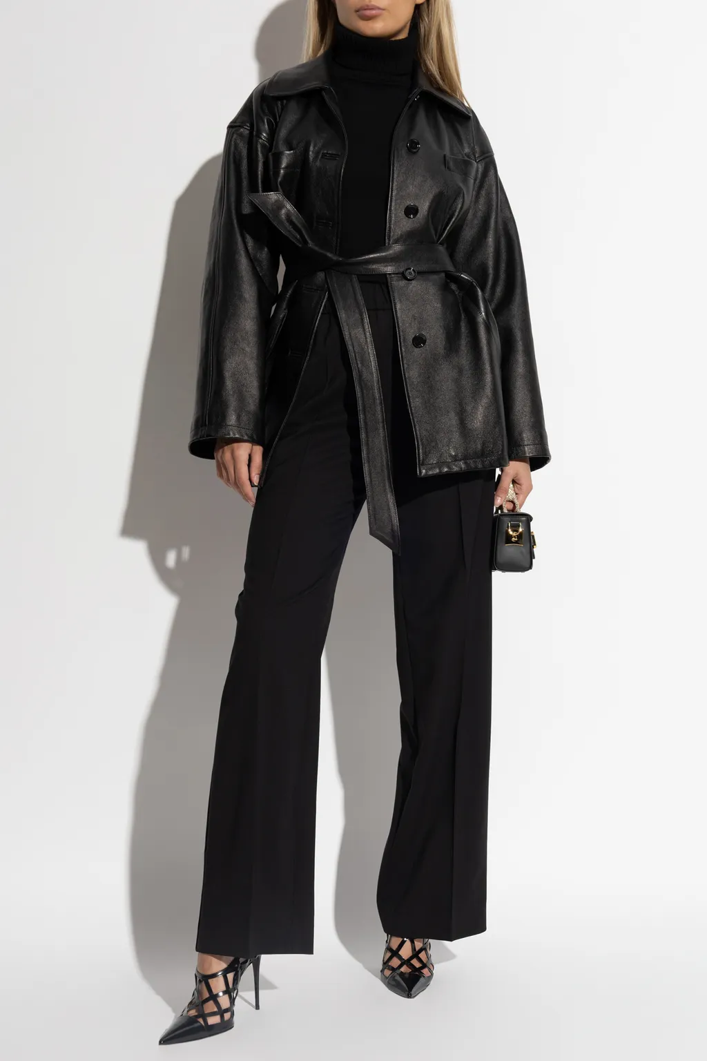 Flared Stretch Twill Pants