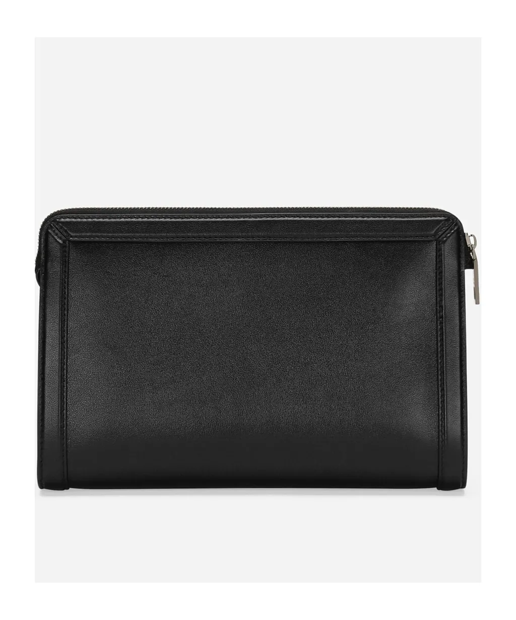 Logo Plaque Zipped Pouch