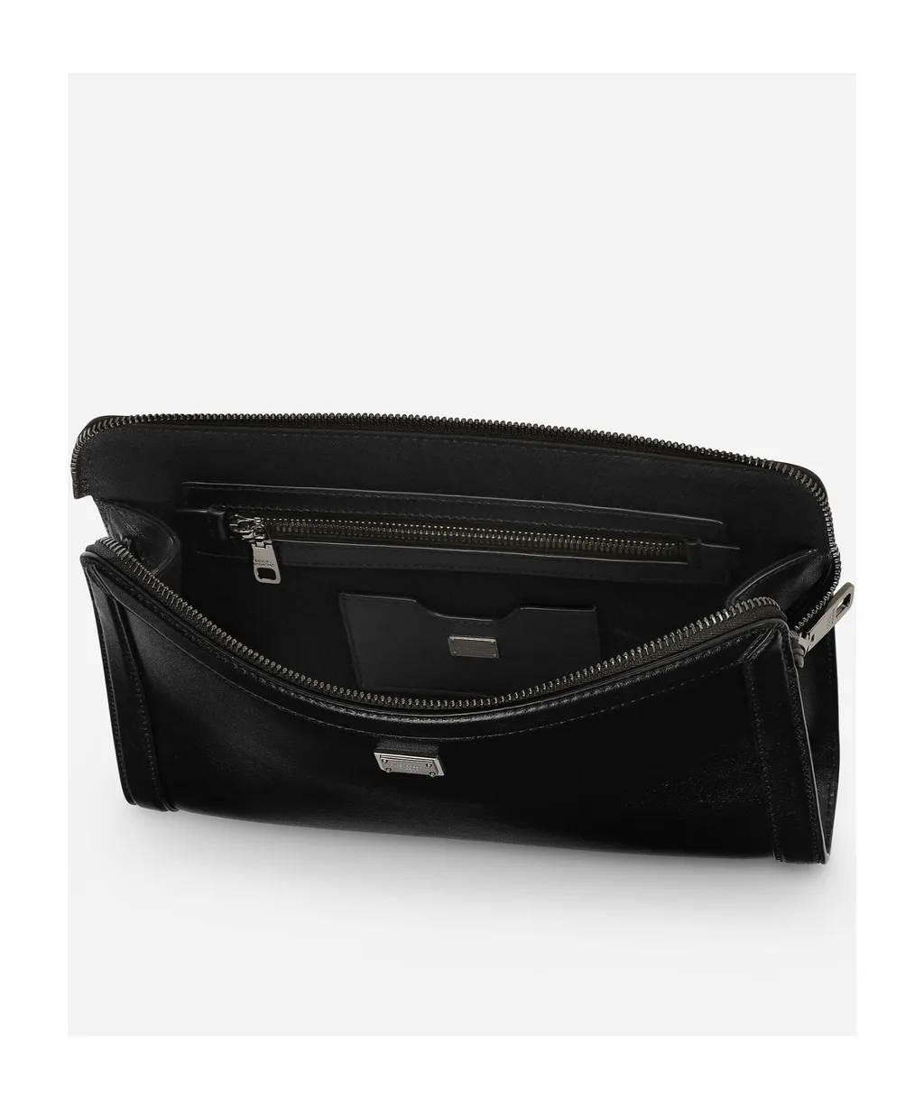 Logo Plaque Zipped Pouch