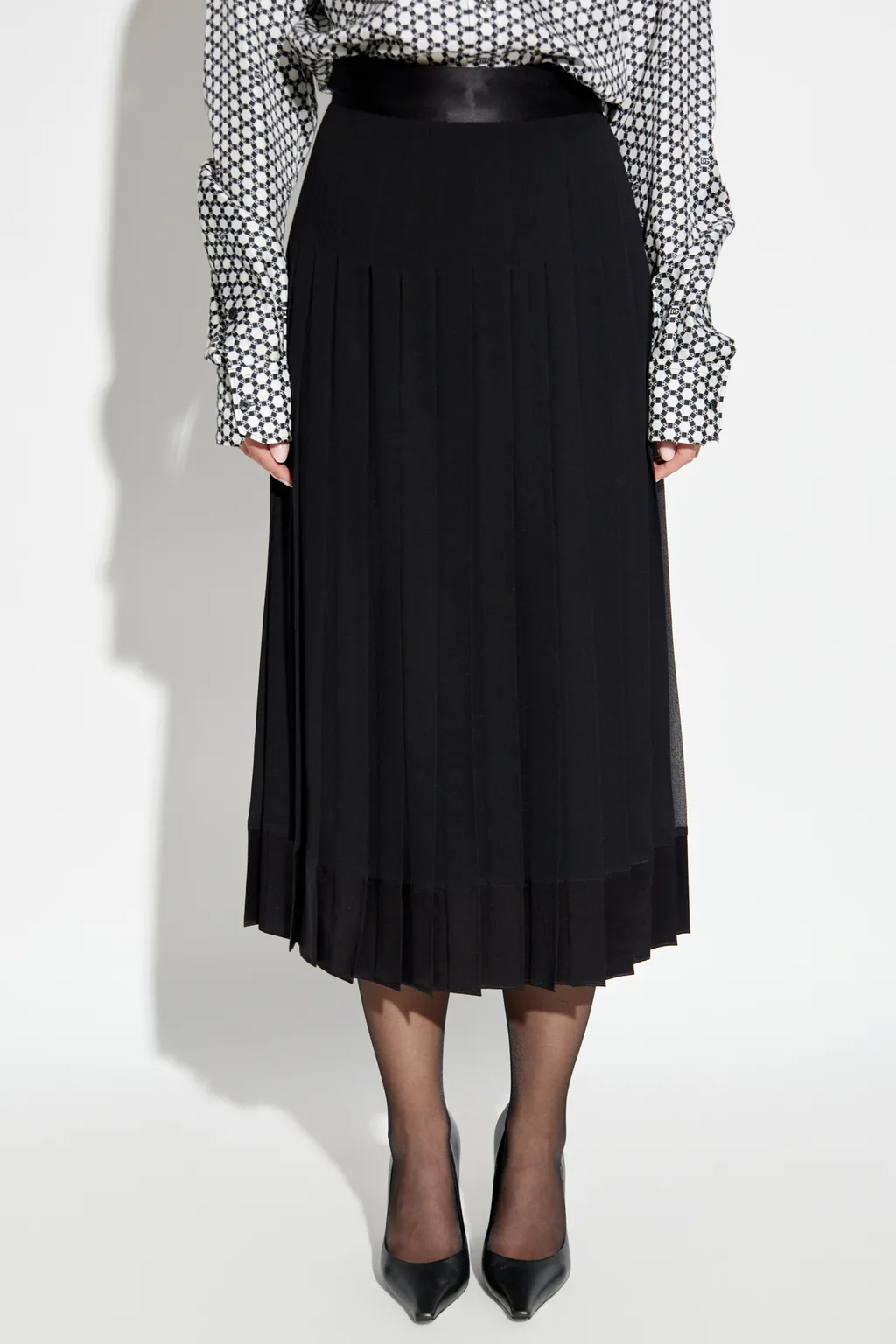 Pleated Midi Skirt