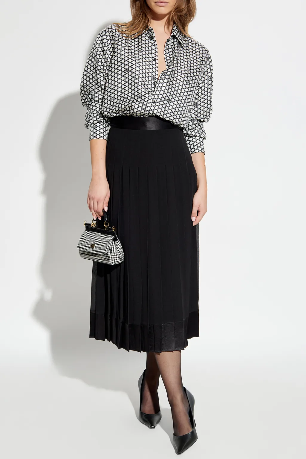 Pleated Midi Skirt