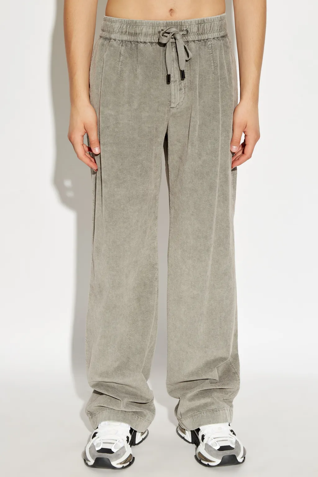 Logo Plaque Corduroy Trousers