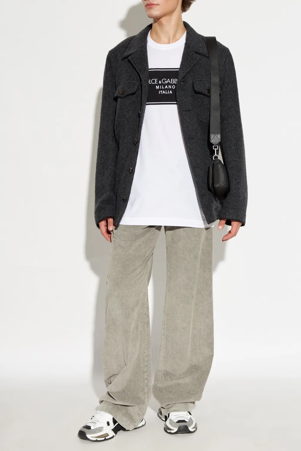 Logo Plaque Corduroy Trousers