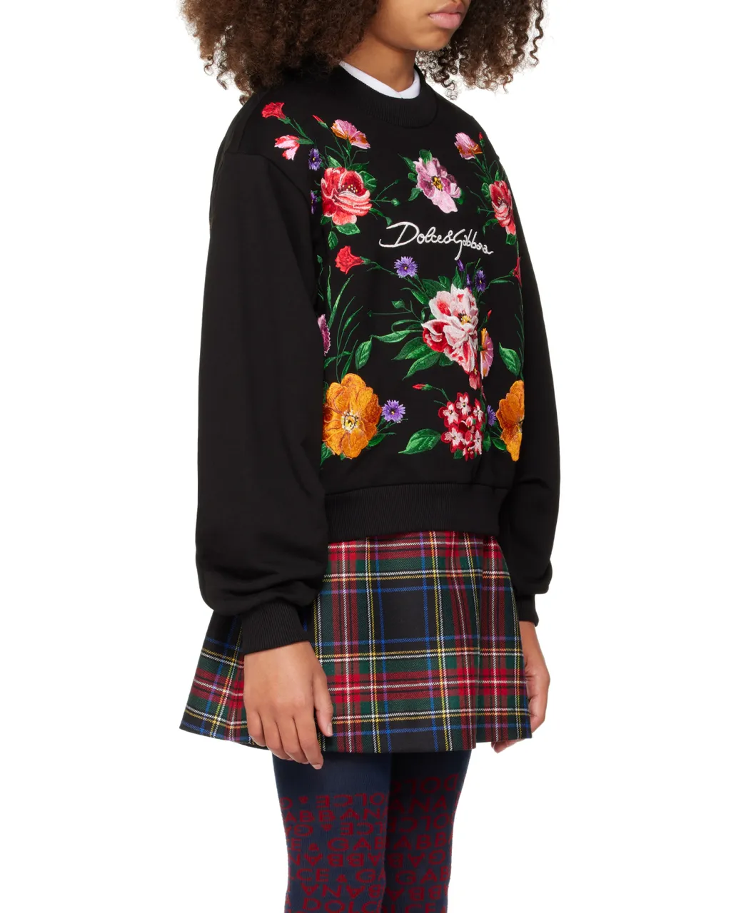 Floral Printed Crewneck Sweatshirt