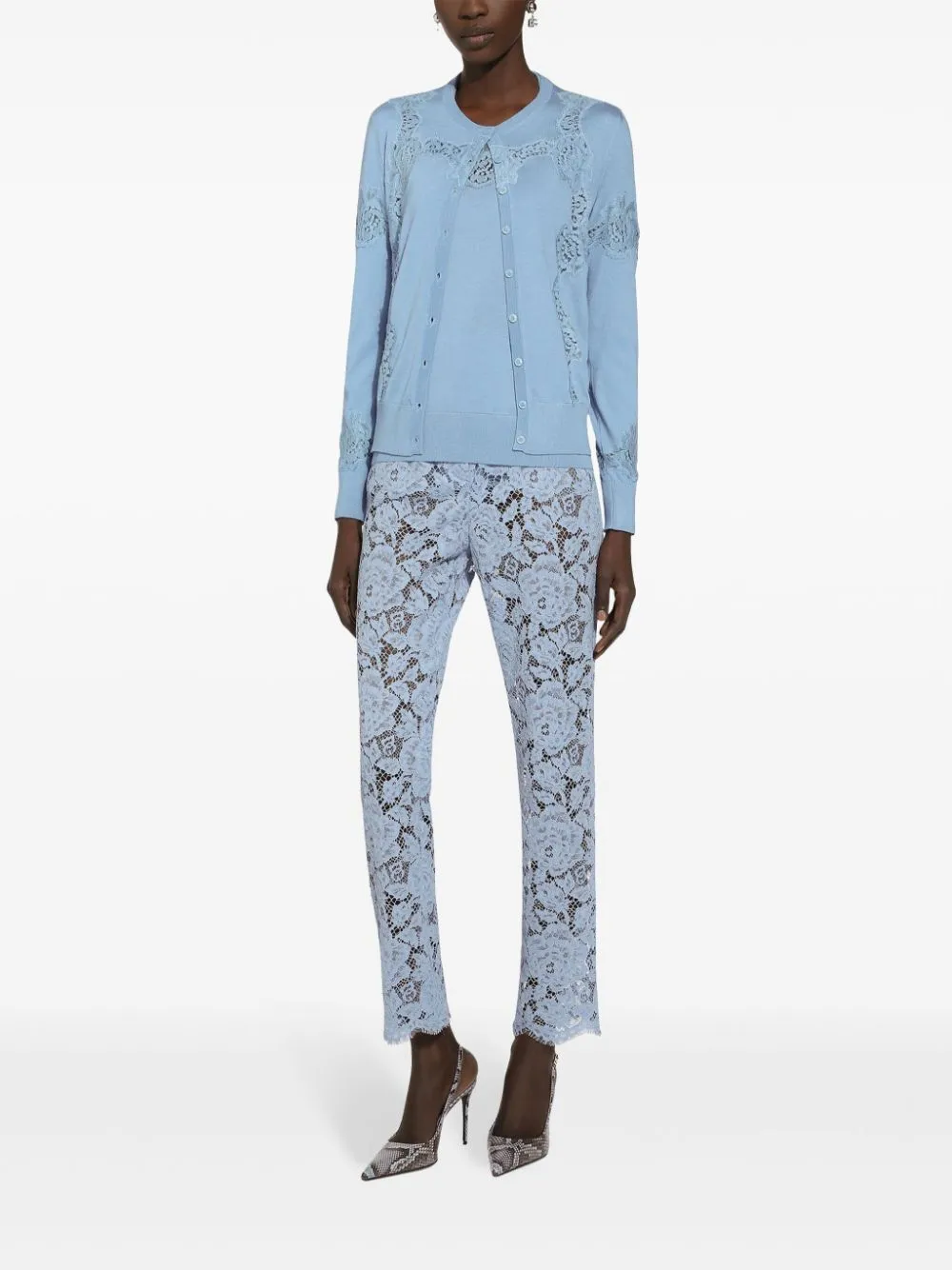 Embroidered Lace Trousers