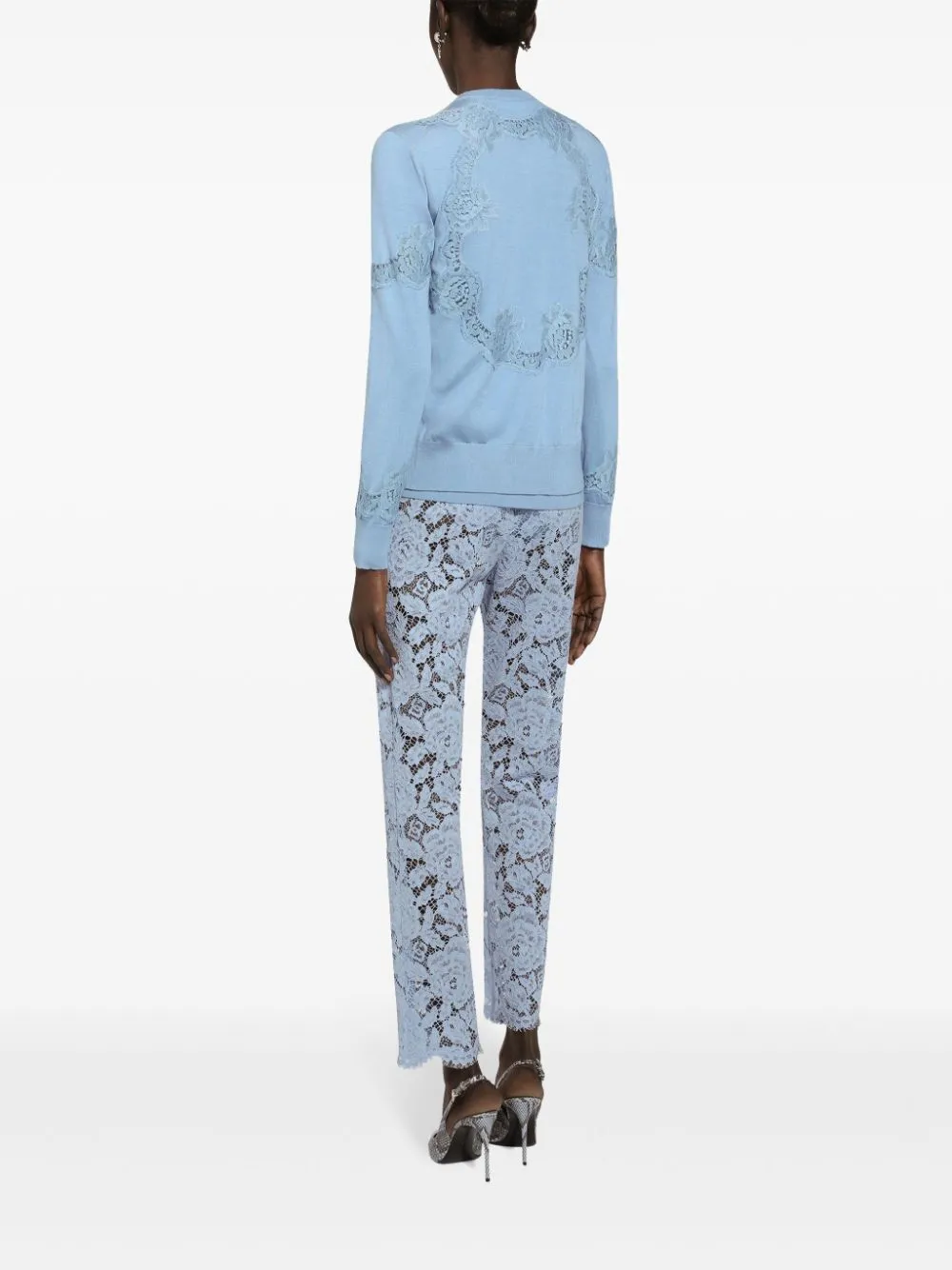 Embroidered Lace Trousers
