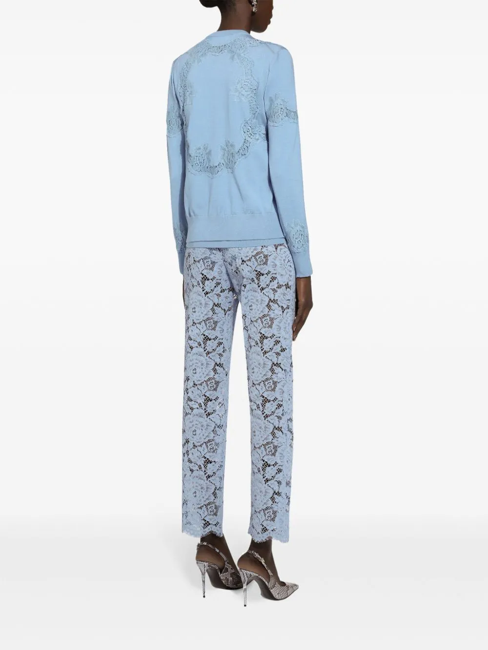 Embroidered Lace Trousers
