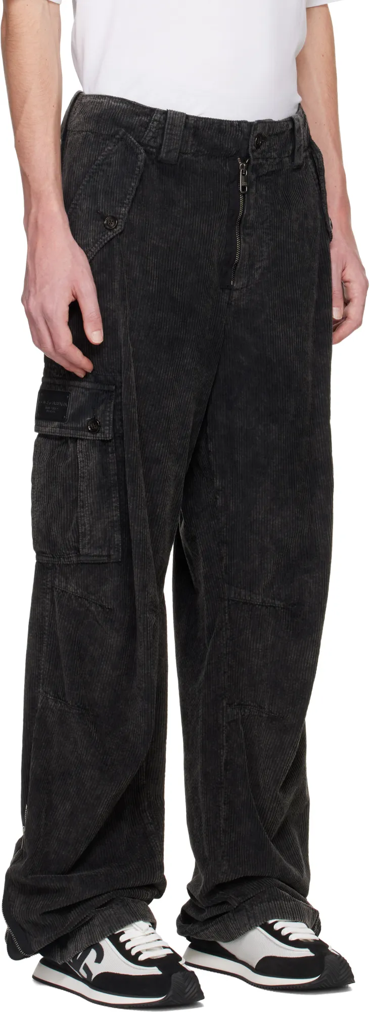 Wide Leg Corduroy Combat Pants