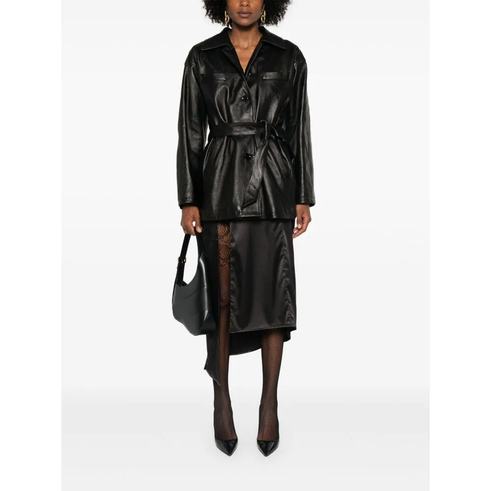 Drop Shoulder Belted Jacket