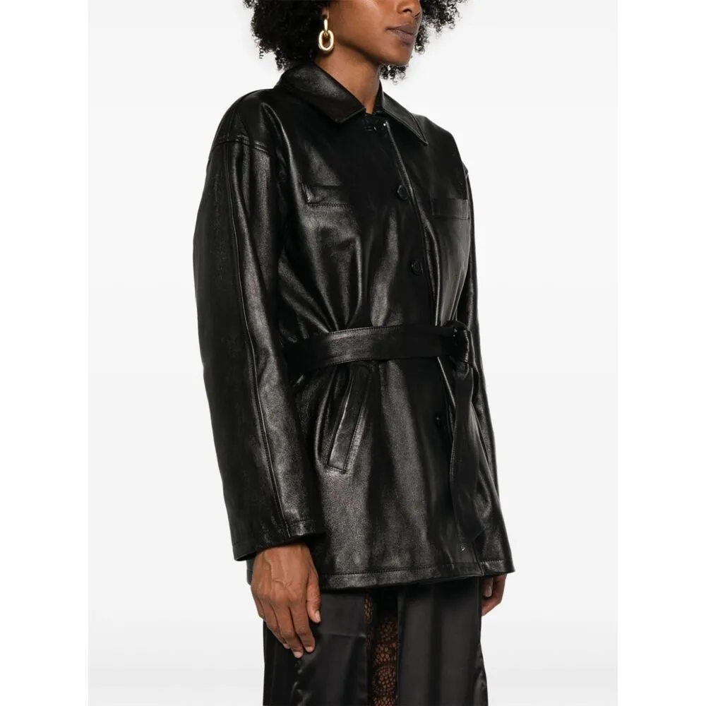 Drop Shoulder Belted Jacket