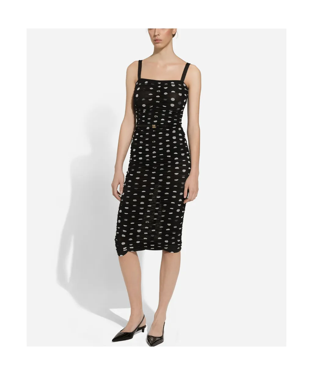 Square Neck Ruched Dress