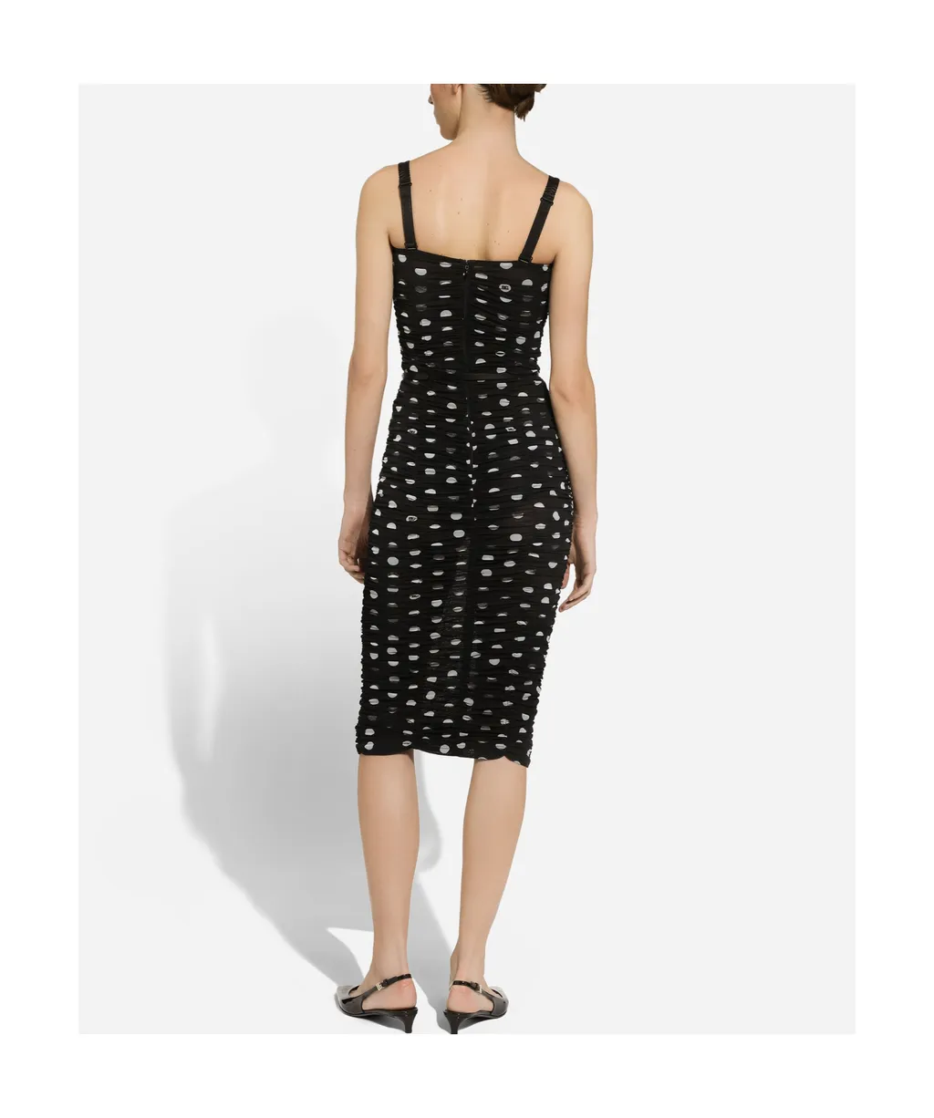 Square Neck Ruched Dress
