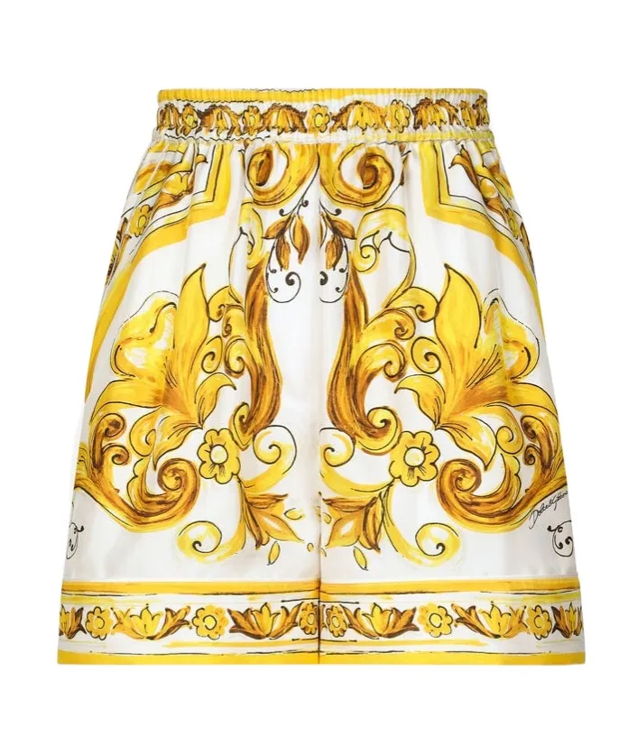 Majolica Printed Twill Shorts