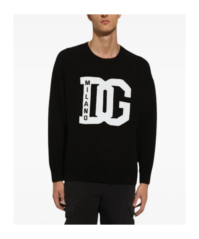 Dg Logo Embroidered Crewneck Jumper