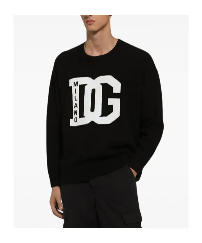 Dg Logo Embroidered Crewneck Jumper