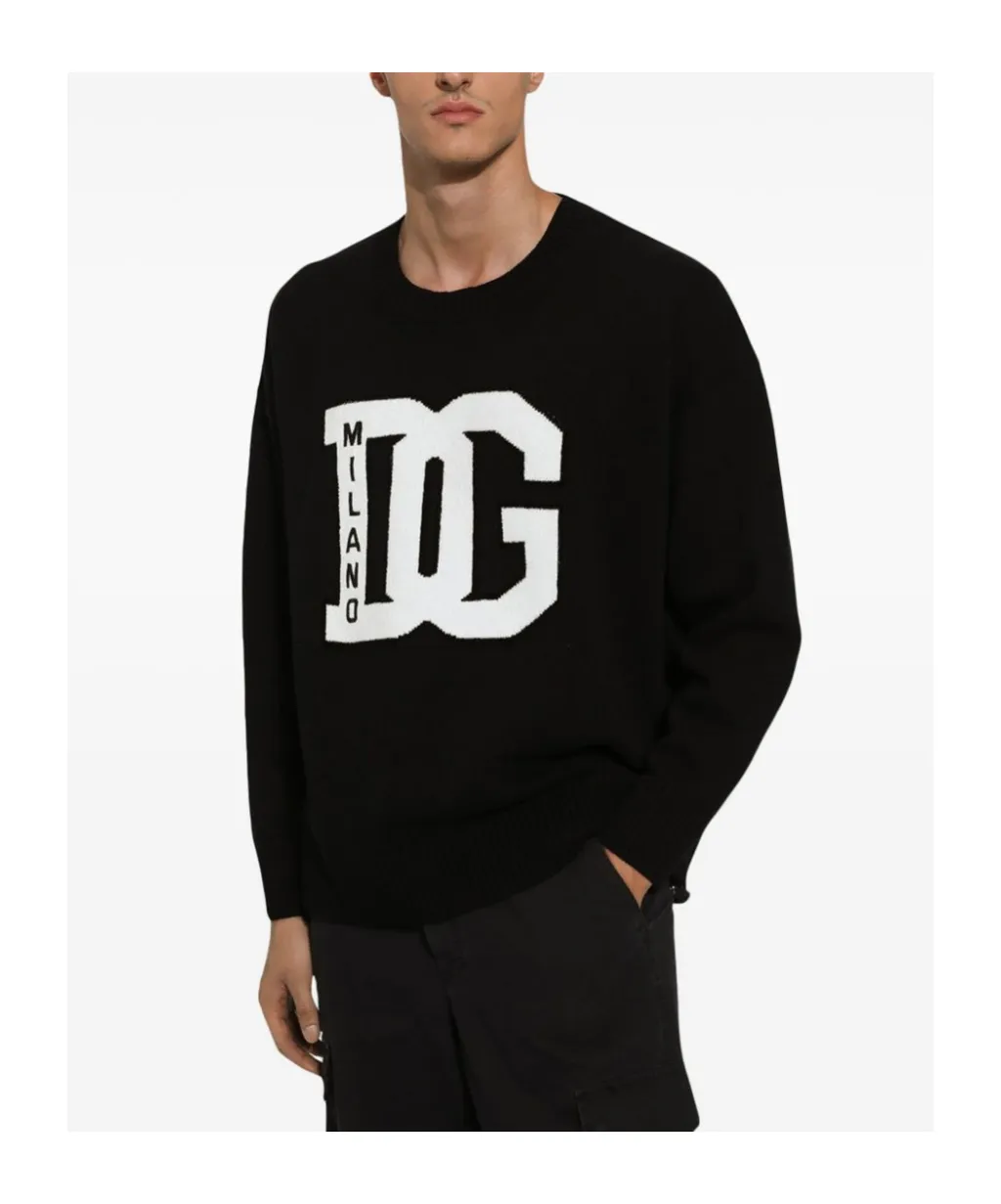 Dg Logo Embroidered Crewneck Jumper