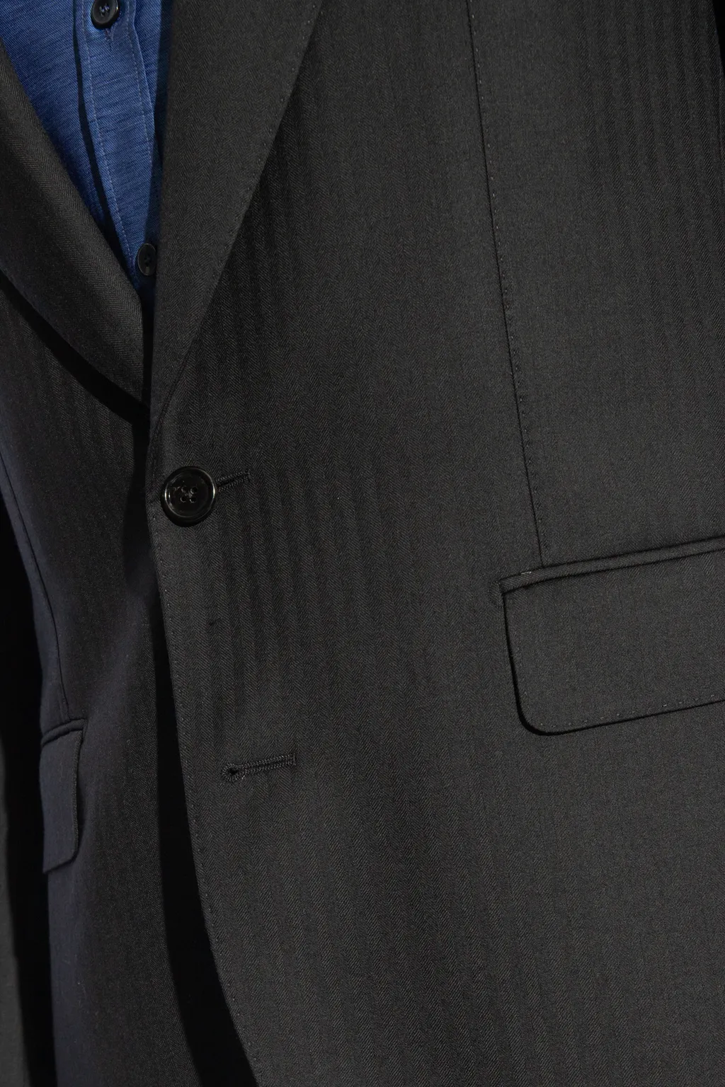 Herringbone Single-Breasted Blazer