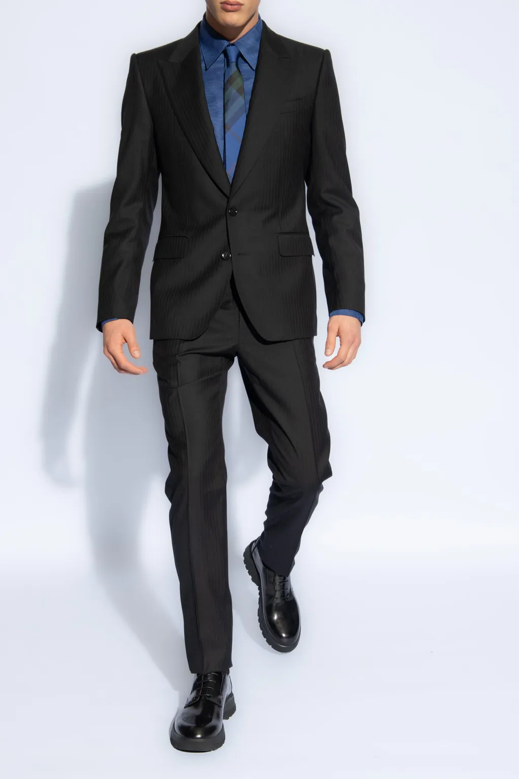 Herringbone Single-Breasted Blazer