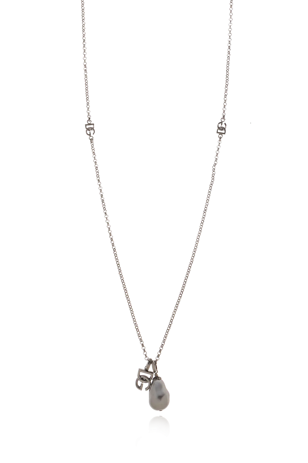 Dg Logo Teardrop Necklace