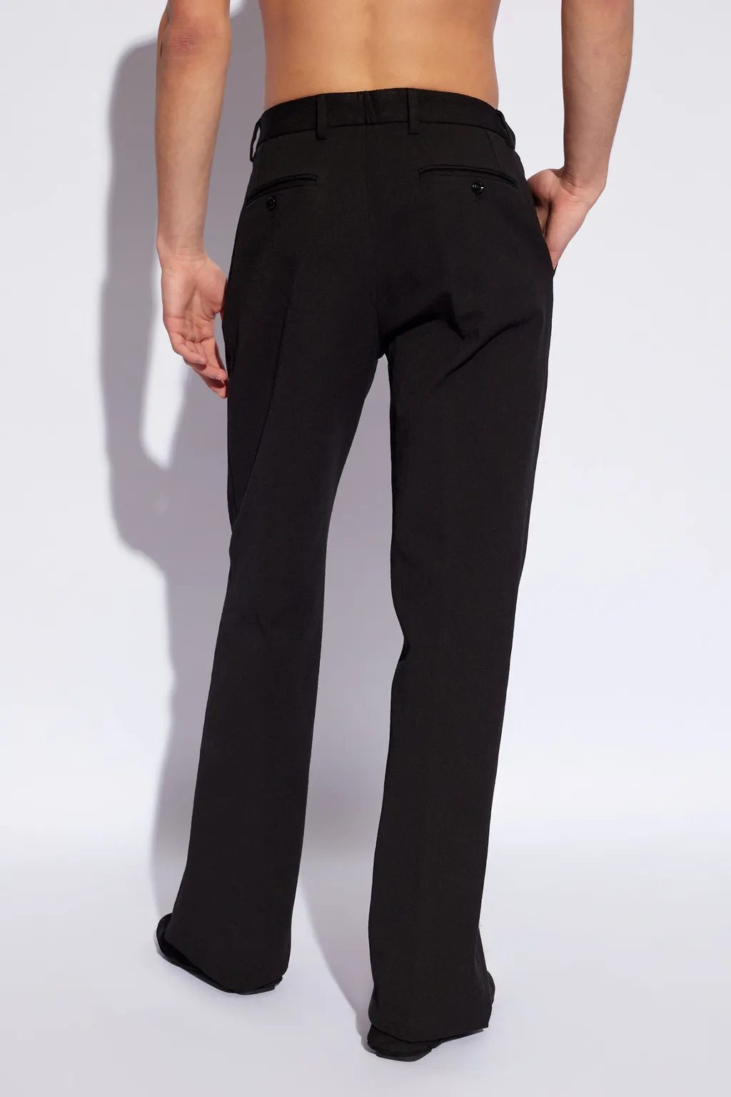 Pressed Crease Straight Leg Trousers