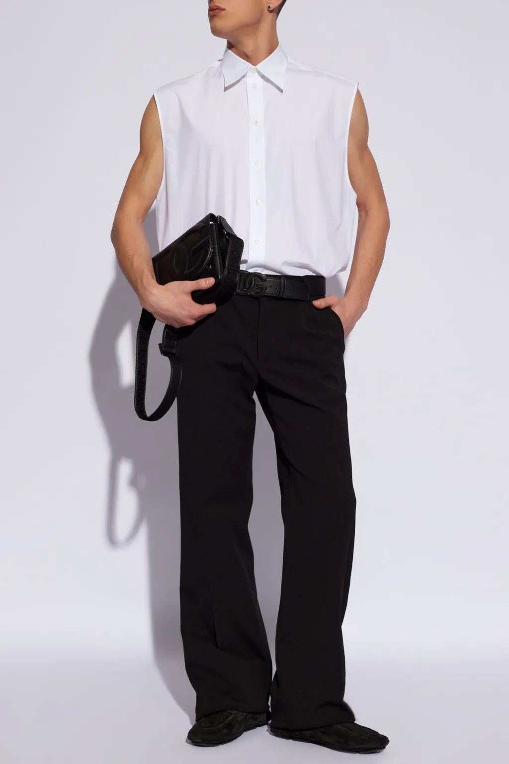 Pressed Crease Straight Leg Trousers