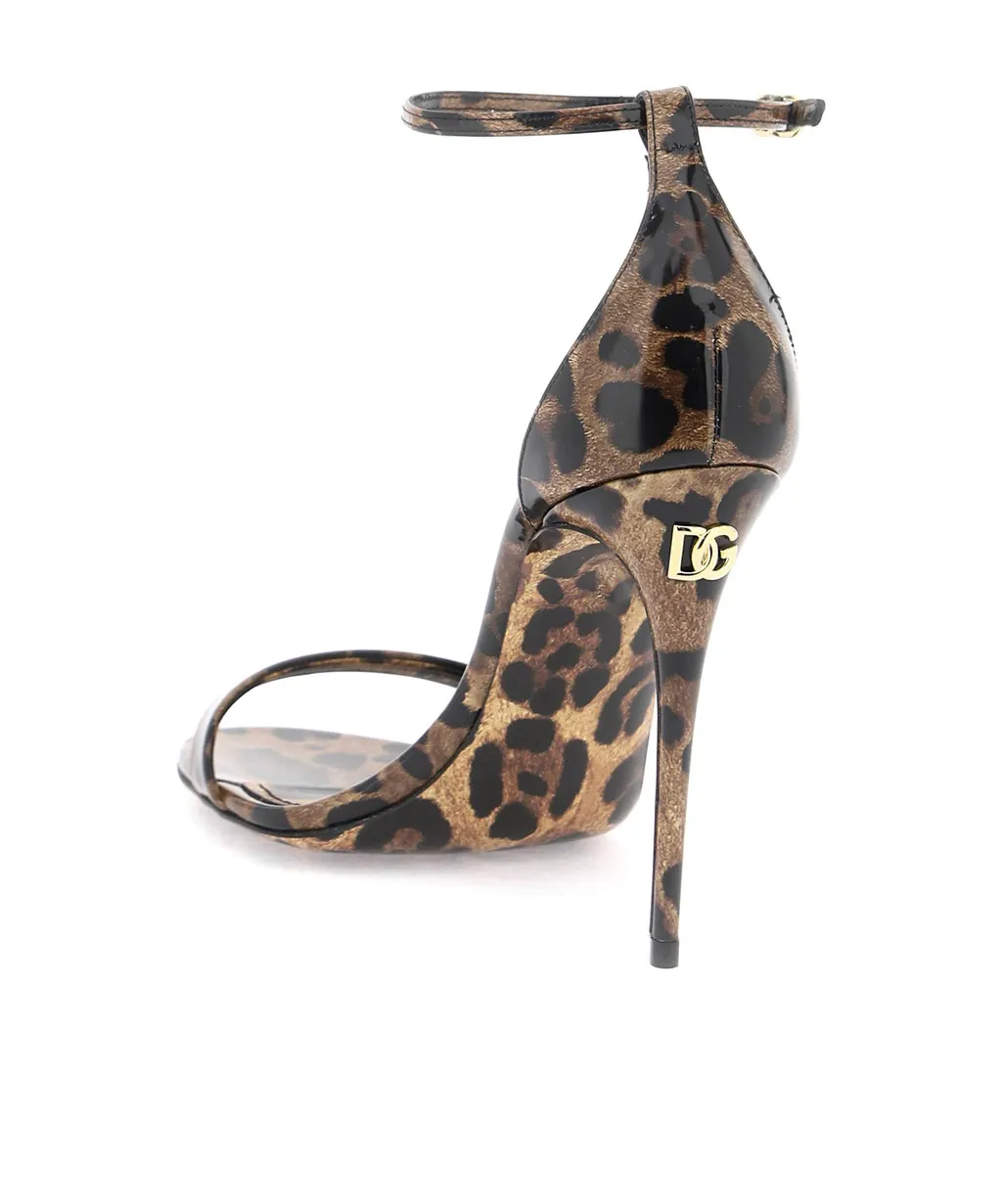 Leopard Printed Ankle Strap Sandals