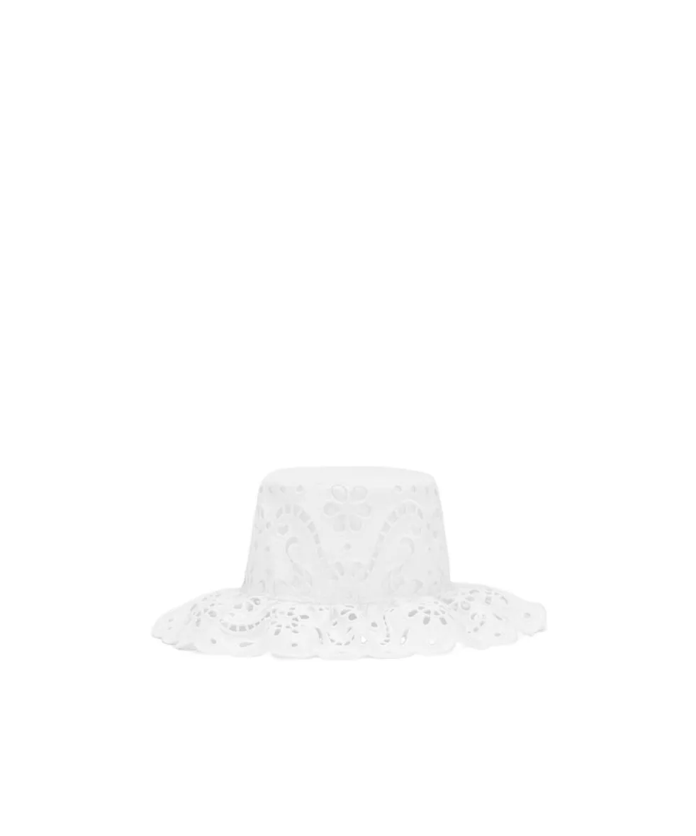 Floral-Inlay Hat