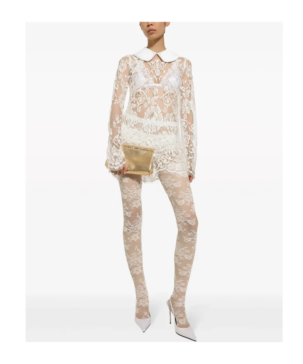 Satin Neck Mini Lace Dress