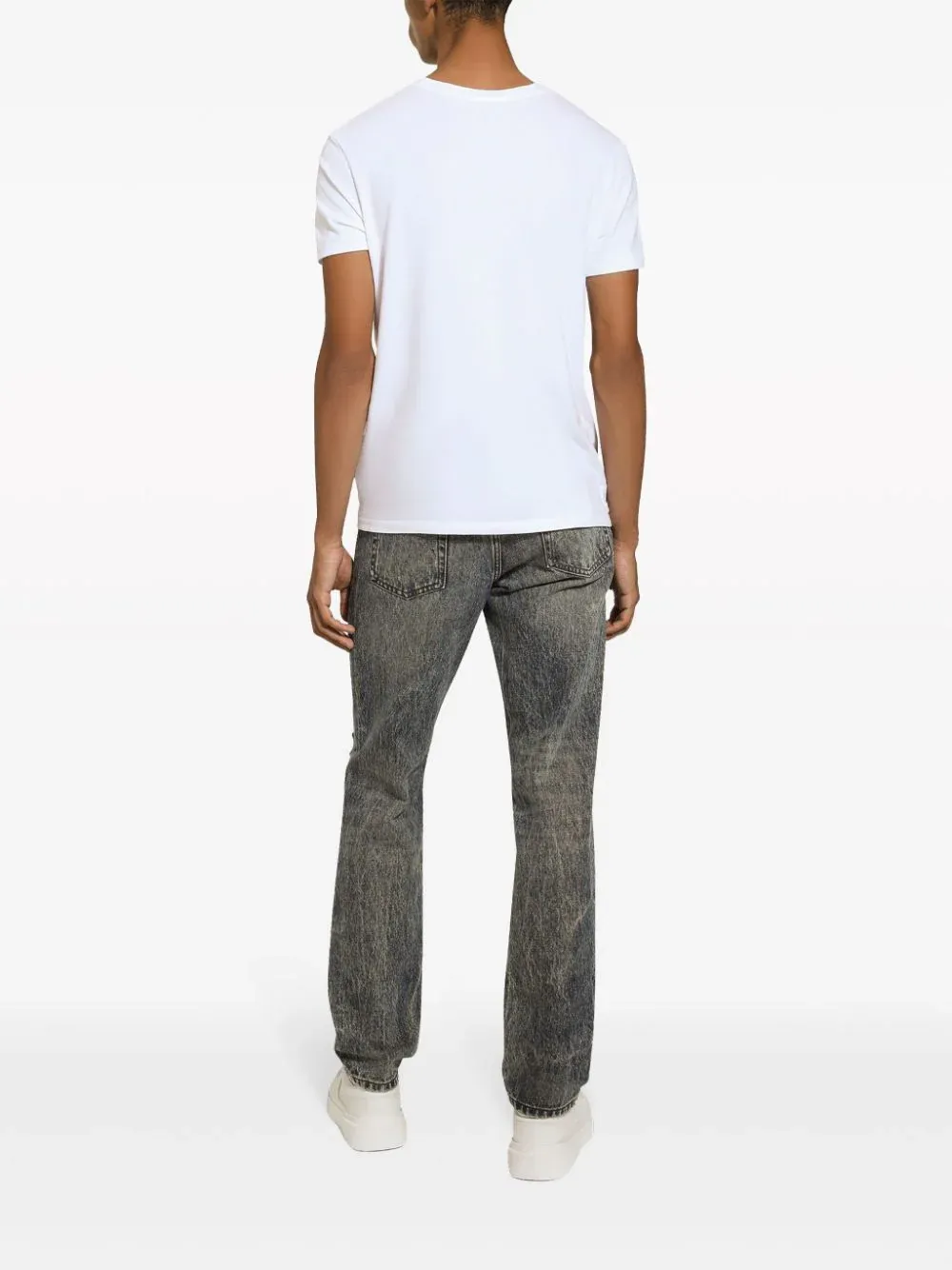 Slim-Cut Distressed Jeans