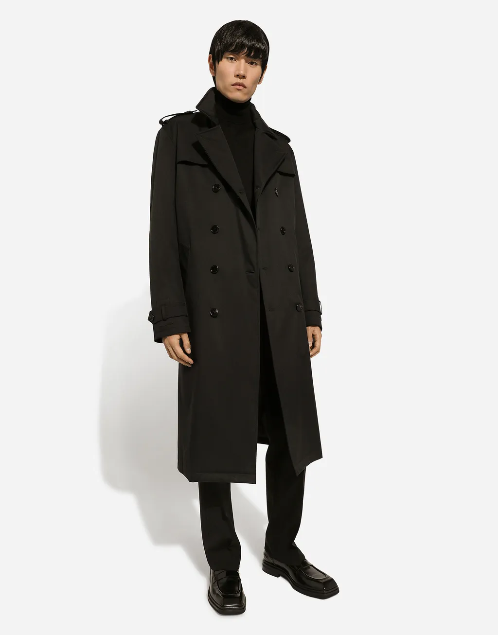 Belted Double-Breasted Trench Coat